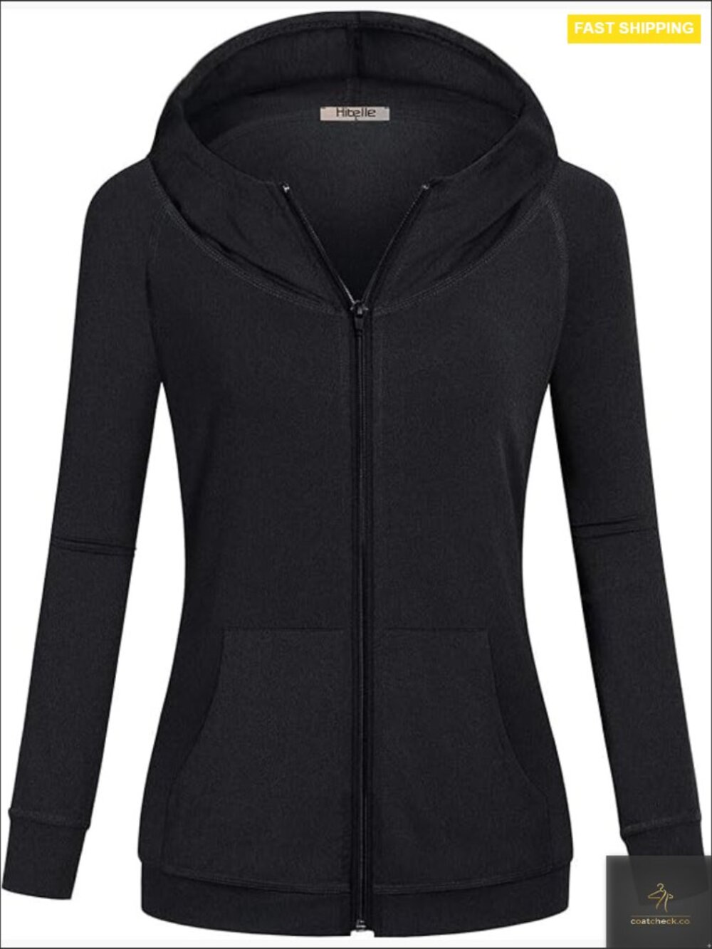 Fleece Lined Full Zip Hoodie Athletic Fit Lightweight Sports Sweatshirt with